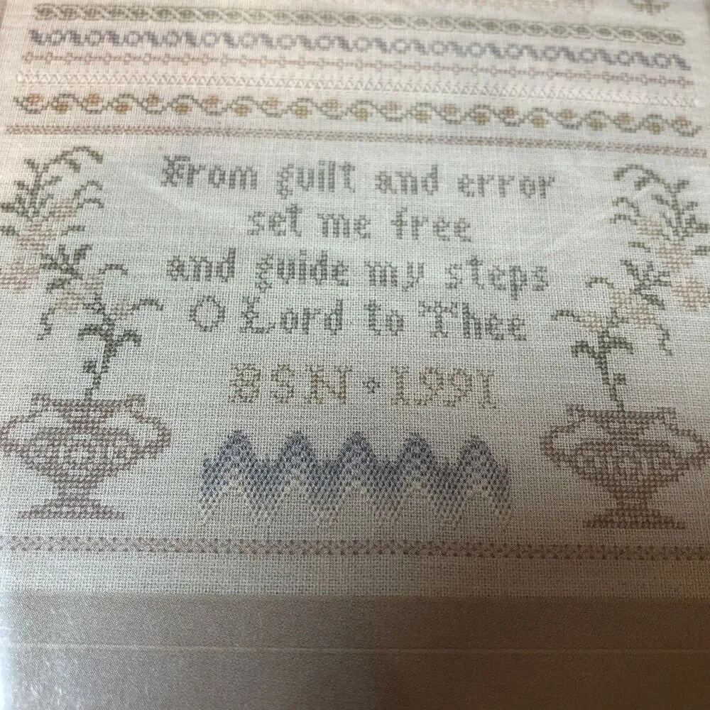 VTG 91 Serendipity Designs Silk On Linen Cross Stitch Needlepoint Craft Kit NIP